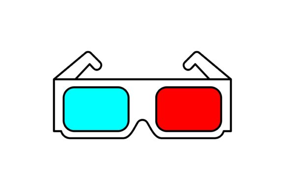 3D Cinema Glasses Font
