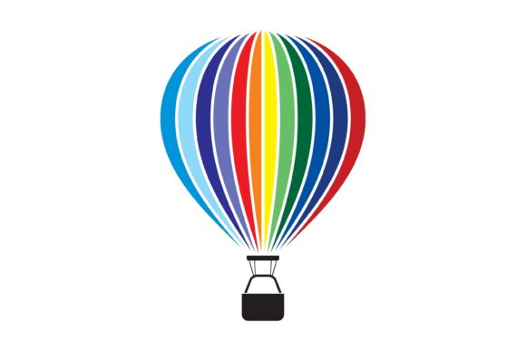 Air Balloon Isolated on White