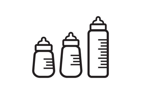 Baby Milk Bottle Icon: A Versatile Design Asset for Creative Projects