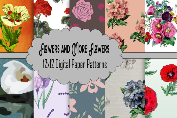 Flowers and More Flowers Digital Paper: A Creative Resource for Design Enthusiasts