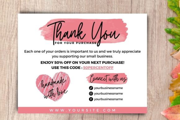 Thank You Card for Canva Pink 5: A Strategic Tool for Building Customer Relationships